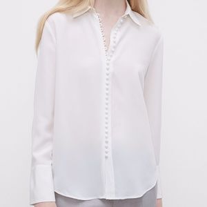 Club Monaco Helek Silk Shirt in White